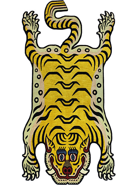 golden tiger rug